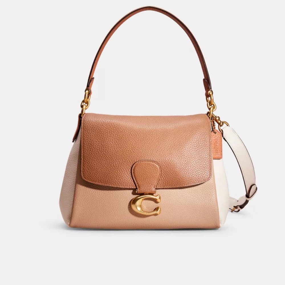 Coach may colorblock crossbody shoulder bag
